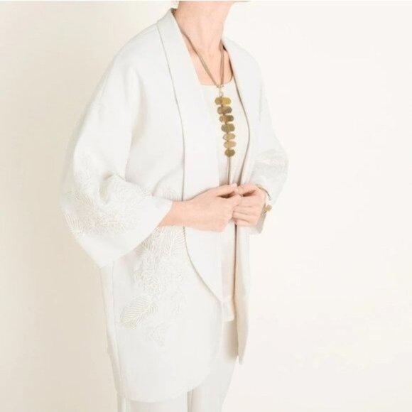 Chico's Jackets & Blazers - NWT Chico's Black Label Lace-Applique Jacket